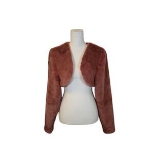 Eloquii NWT Pink Faux Fur Bolero Women Size 18/20 Chic Holiday New Years Eve